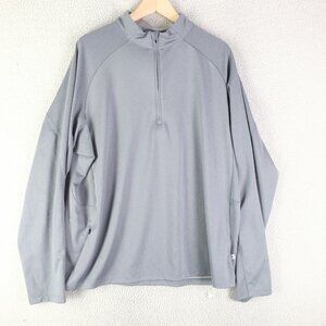 7Diamonds Pullover Mens 2XL Gray A-Game Quarter Zip Athletic Stretch Lightweight